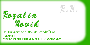 rozalia movik business card